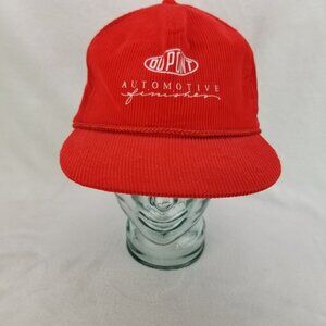 ✅Classic Dupont Automotive Finishes Red Corduroy Racing Hat Baseball Cap OSFA